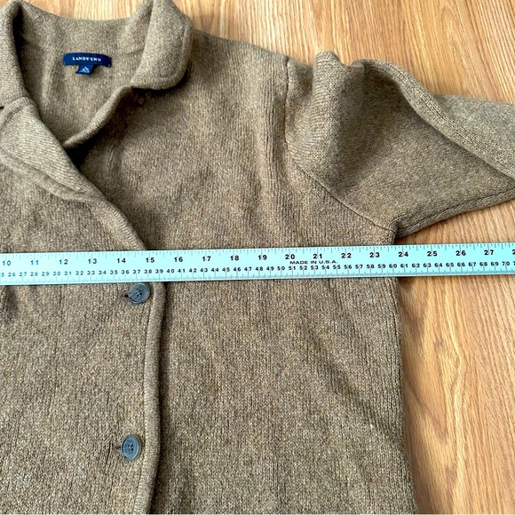 Lands’ End Women’s Cardigan Double Breasted XL 18-20 Lambs Wool - Picture 3 of 9